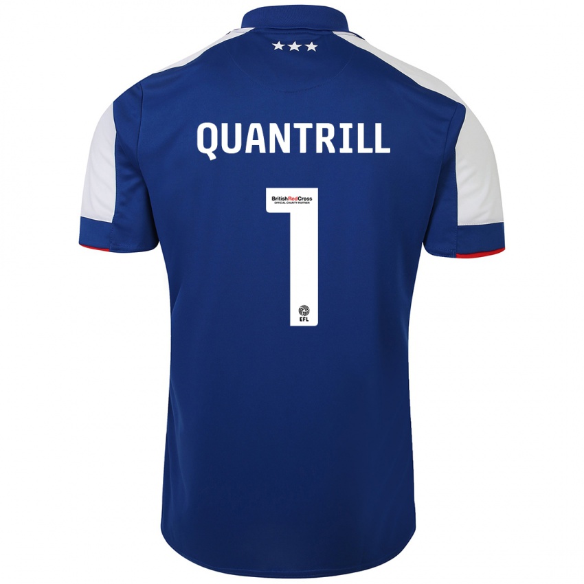 Niño Camiseta Sarah Quantrill #1 Azul 1ª Equipación 2023/24 La Camisa México