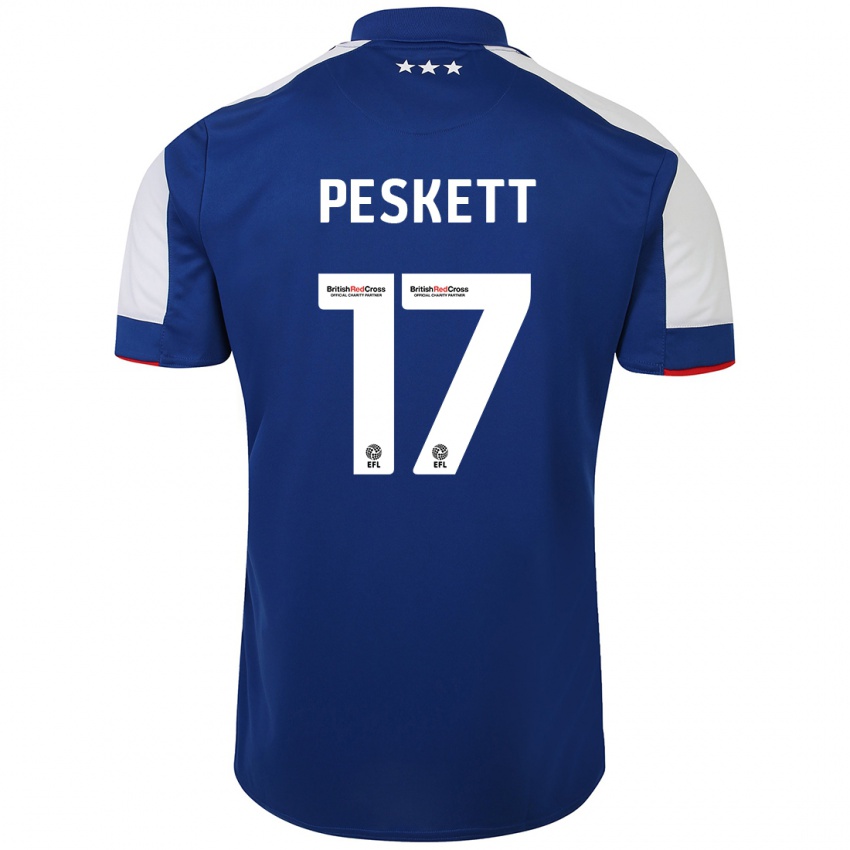 Niño Camiseta Sophie Peskett #17 Azul 1ª Equipación 2023/24 La Camisa México