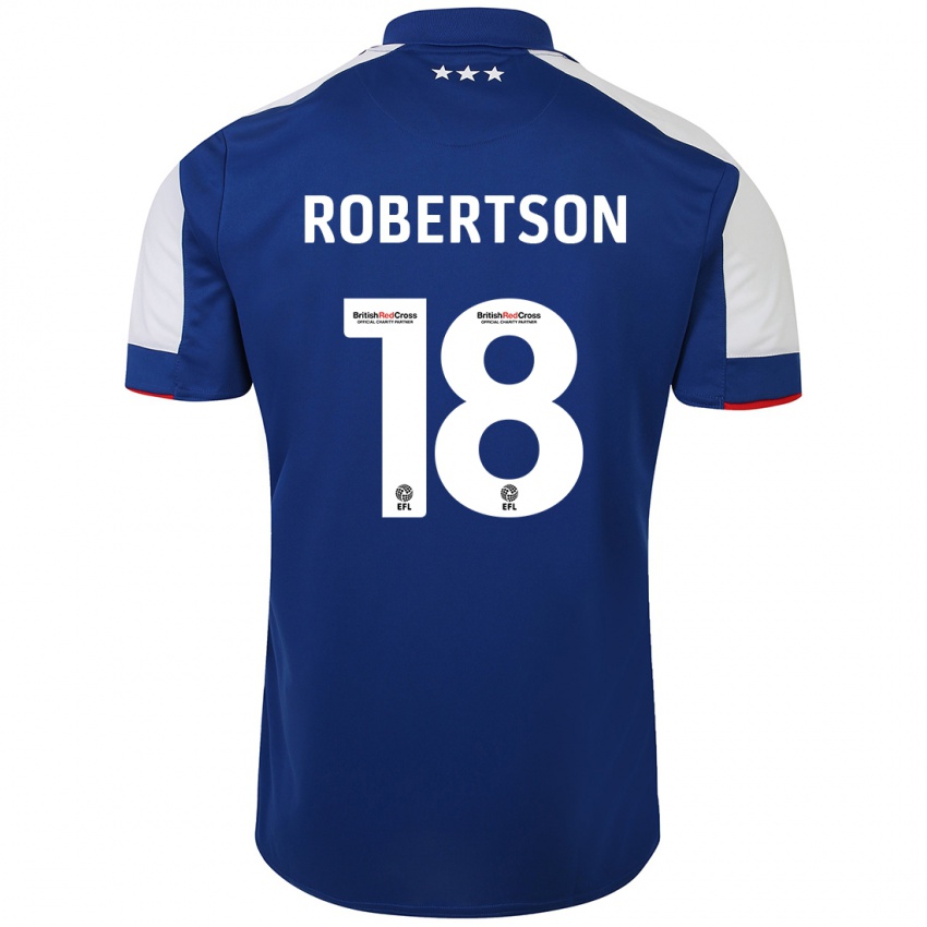 Niño Camiseta Kyra Robertson #18 Azul 1ª Equipación 2023/24 La Camisa México