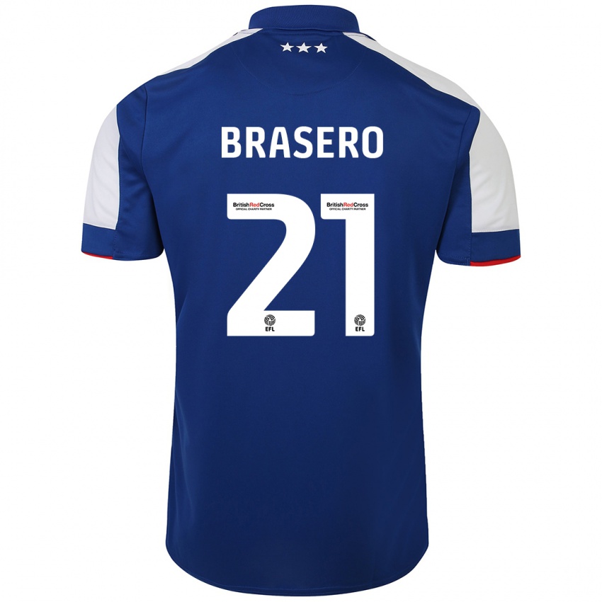 Niño Camiseta Sarah Brasero-Carreira #21 Azul 1ª Equipación 2023/24 La Camisa México