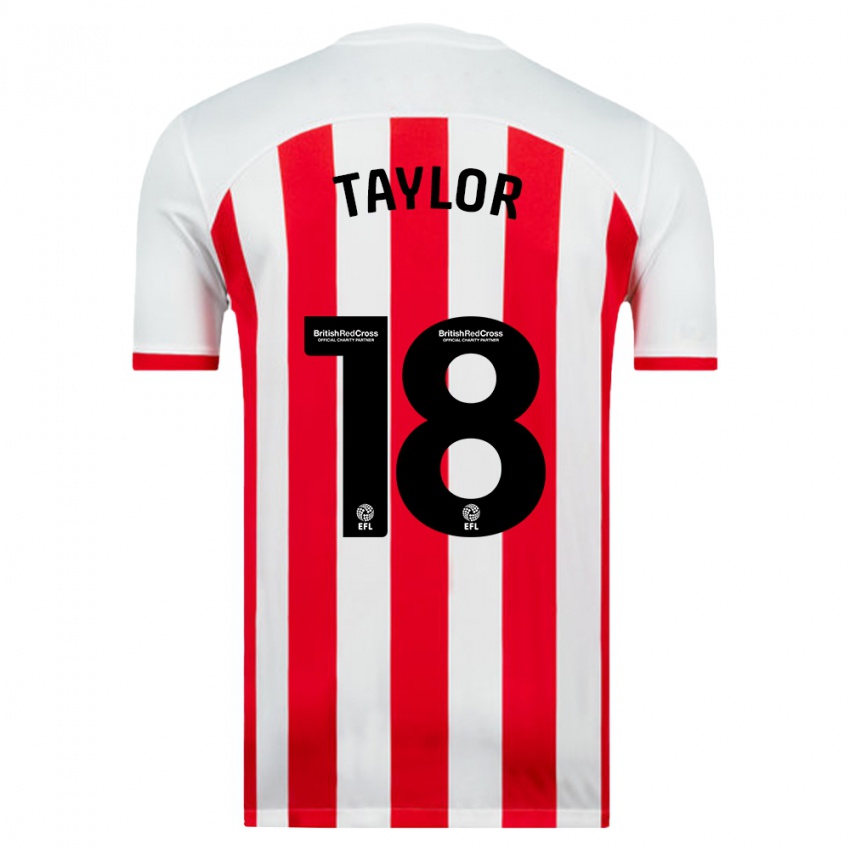 Niño Camiseta Ellis Taylor #18 Blanco 1ª Equipación 2023/24 La Camisa México