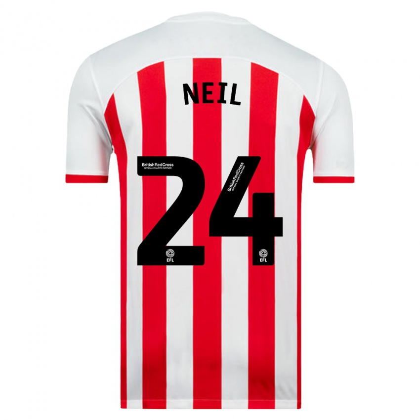 Niño Camiseta Dan Neil #24 Blanco 1ª Equipación 2023/24 La Camisa México