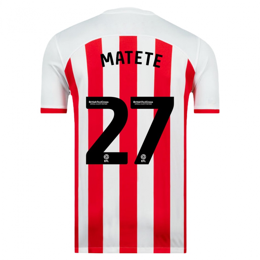 Niño Camiseta Jay Matete #27 Blanco 1ª Equipación 2023/24 La Camisa México