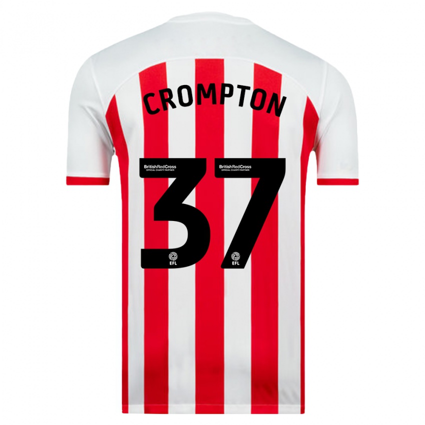 Niño Camiseta Ben Crompton #37 Blanco 1ª Equipación 2023/24 La Camisa México