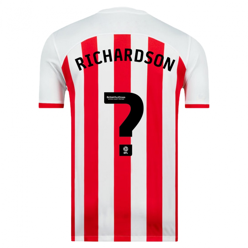 Niño Camiseta Adam Richardson #0 Blanco 1ª Equipación 2023/24 La Camisa México