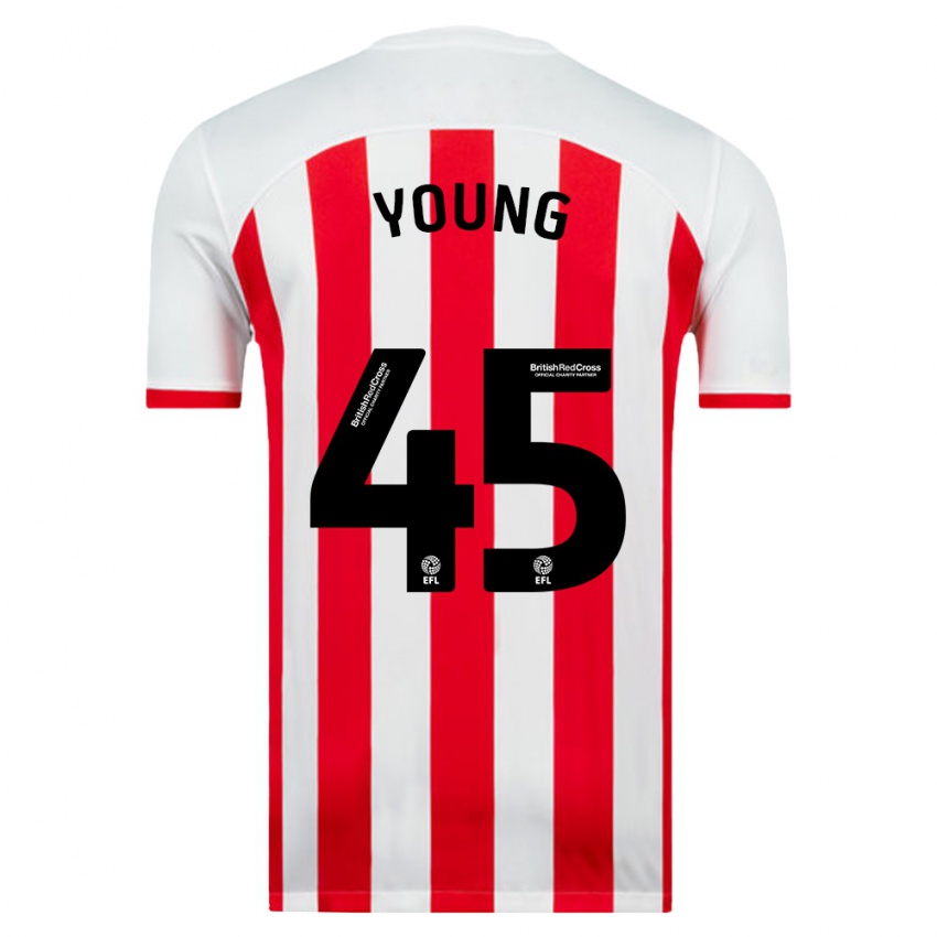 Niño Camiseta Matthew Young #45 Blanco 1ª Equipación 2023/24 La Camisa México