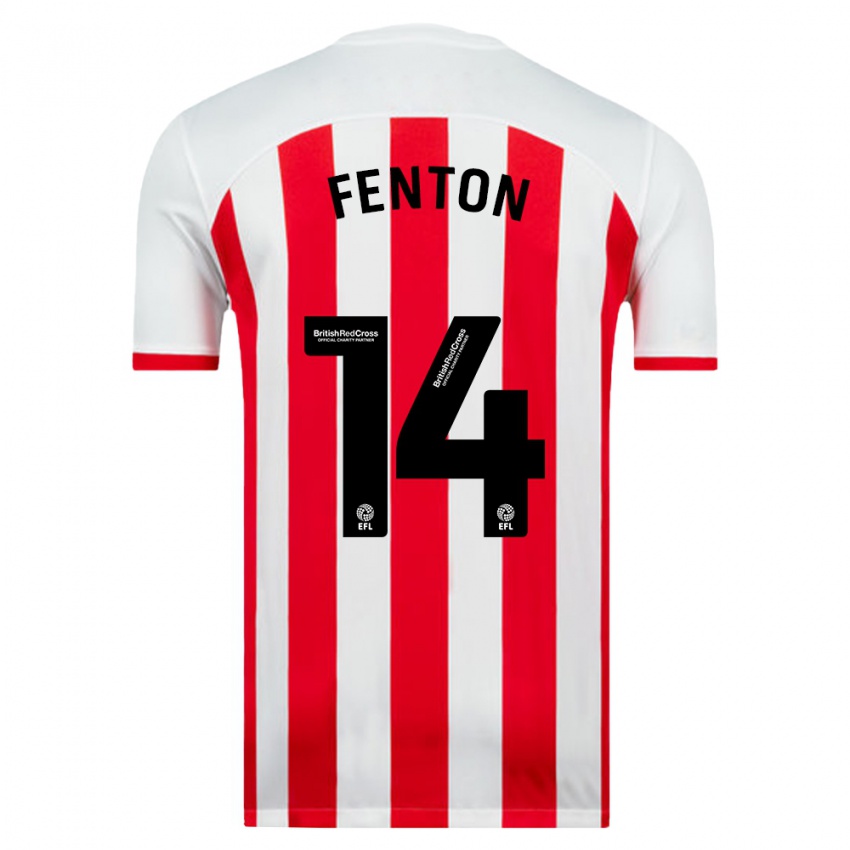 Niño Camiseta Natasha Fenton #14 Blanco 1ª Equipación 2023/24 La Camisa México