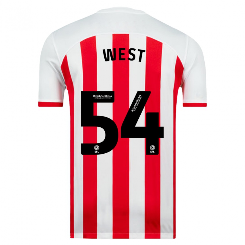 Niño Camiseta Ella West #54 Blanco 1ª Equipación 2023/24 La Camisa México