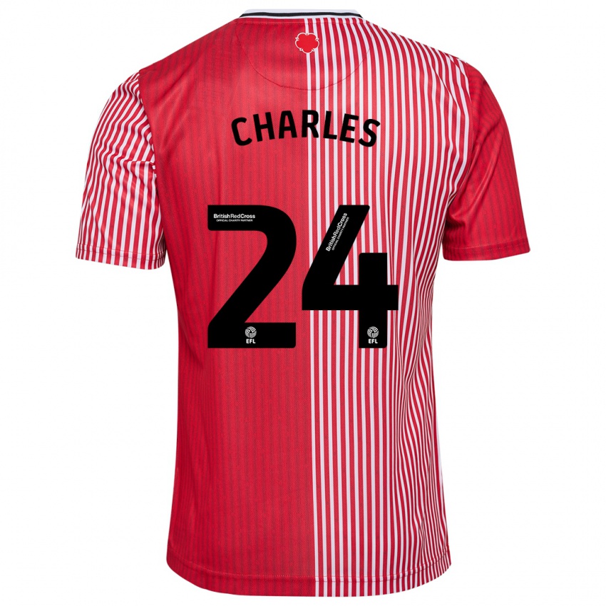 Niño Camiseta Shea Charles #24 Rojo 1ª Equipación 2023/24 La Camisa México