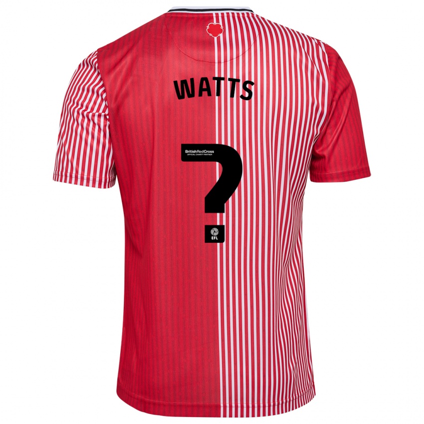 Niño Camiseta Harry Watts #0 Rojo 1ª Equipación 2023/24 La Camisa México