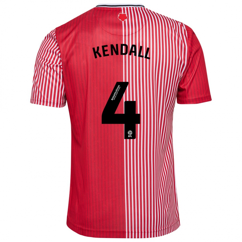 Niño Camiseta Lucia Kendall #4 Rojo 1ª Equipación 2023/24 La Camisa México