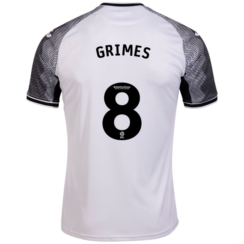 Niño Camiseta Matt Grimes #8 Blanco 1ª Equipación 2023/24 La Camisa México