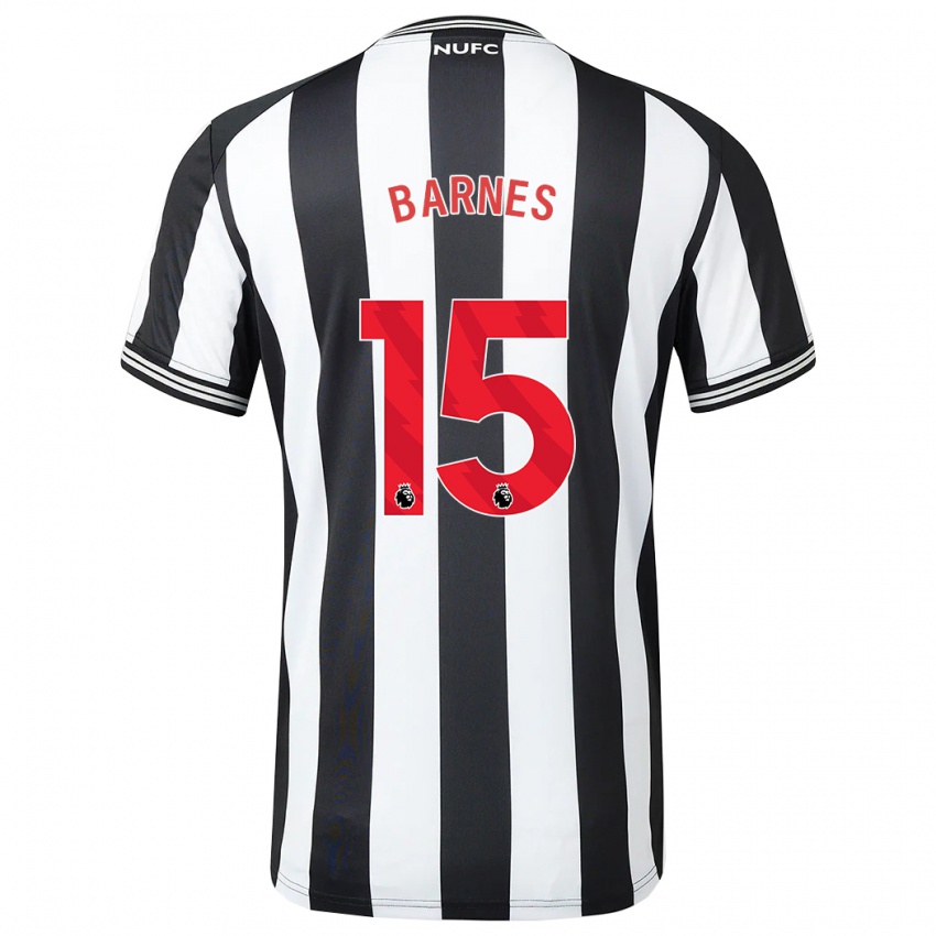 Niño Camiseta Harvey Barnes #15 Blanco Negro 1ª Equipación 2023/24 La Camisa México