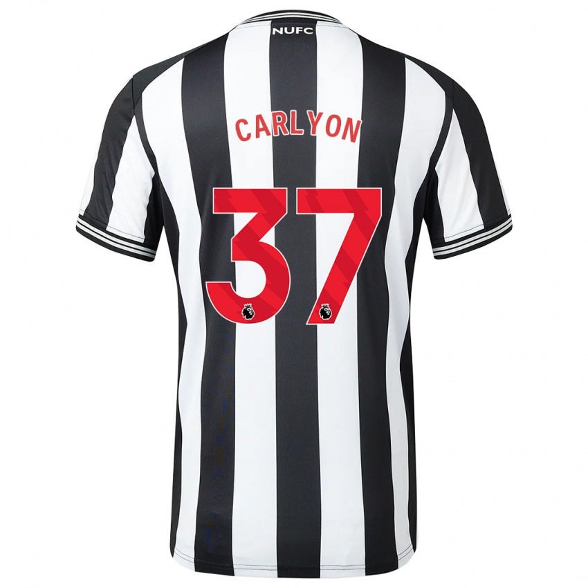 Niño Camiseta Nathan Carlyon #37 Blanco Negro 1ª Equipación 2023/24 La Camisa México