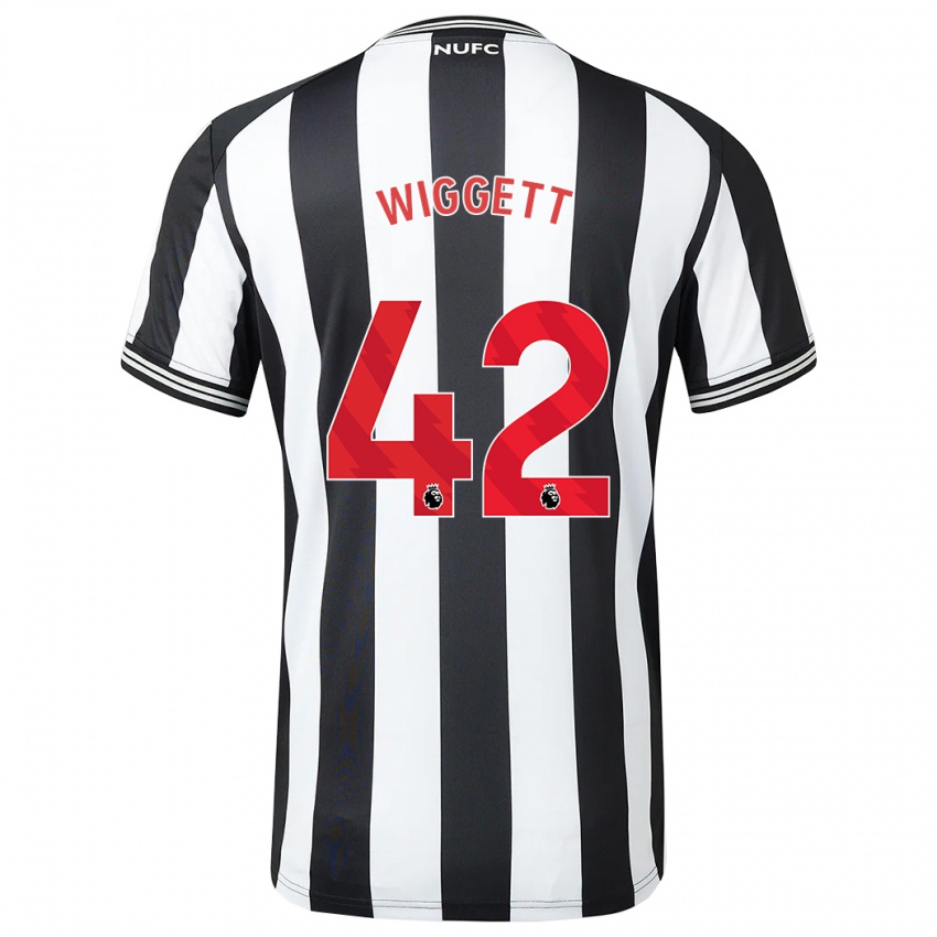 Niño Camiseta Charlie Wiggett #42 Blanco Negro 1ª Equipación 2023/24 La Camisa México