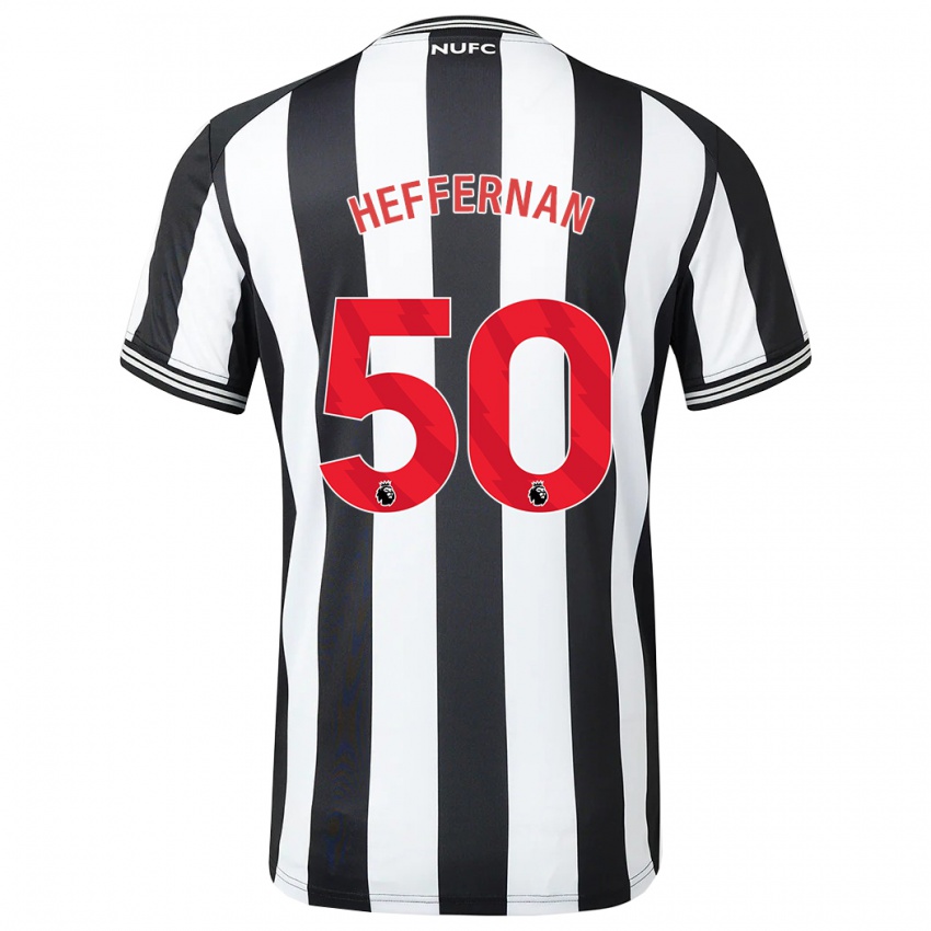 Niño Camiseta Cathal Heffernan #50 Blanco Negro 1ª Equipación 2023/24 La Camisa México
