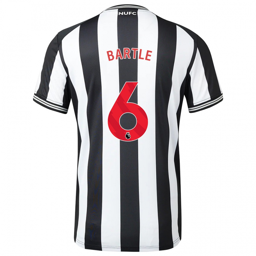 Niño Camiseta Jodie Bartle #6 Blanco Negro 1ª Equipación 2023/24 La Camisa México