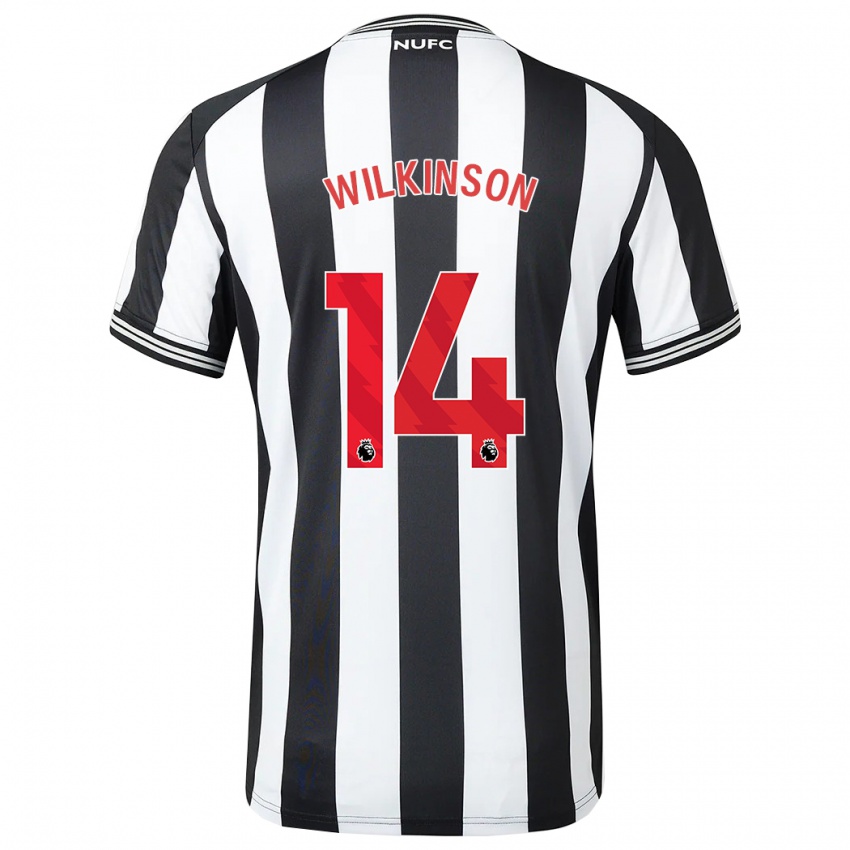 Niño Camiseta Sharna Wilkinson #14 Blanco Negro 1ª Equipación 2023/24 La Camisa México