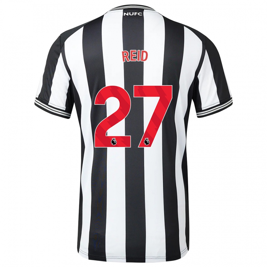 Niño Camiseta Hannah Reid #27 Blanco Negro 1ª Equipación 2023/24 La Camisa México