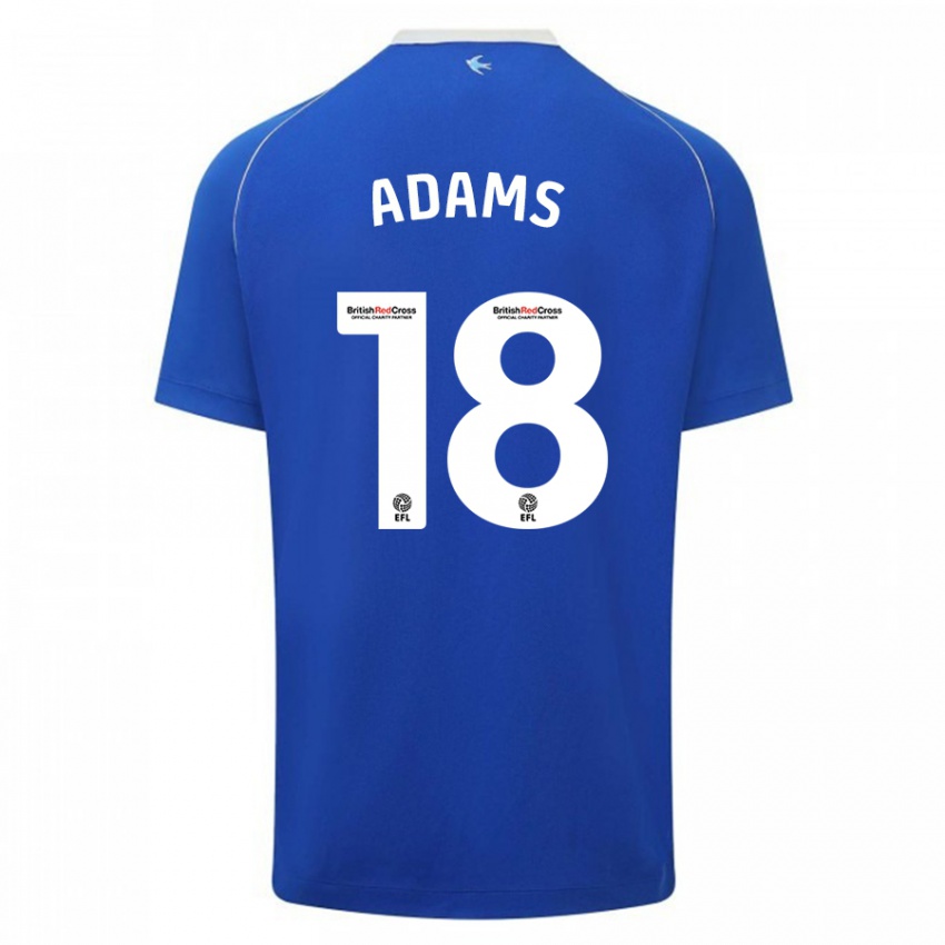 Niño Camiseta Ebou Adams #18 Azul 1ª Equipación 2023/24 La Camisa México