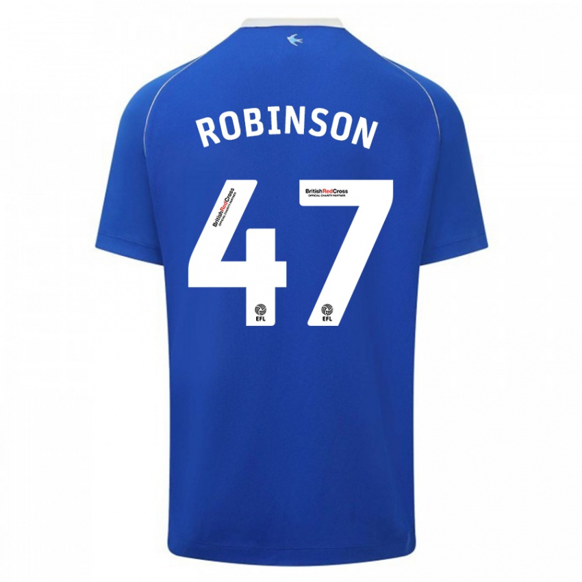 Niño Camiseta Callum Robinson #47 Azul 1ª Equipación 2023/24 La Camisa México