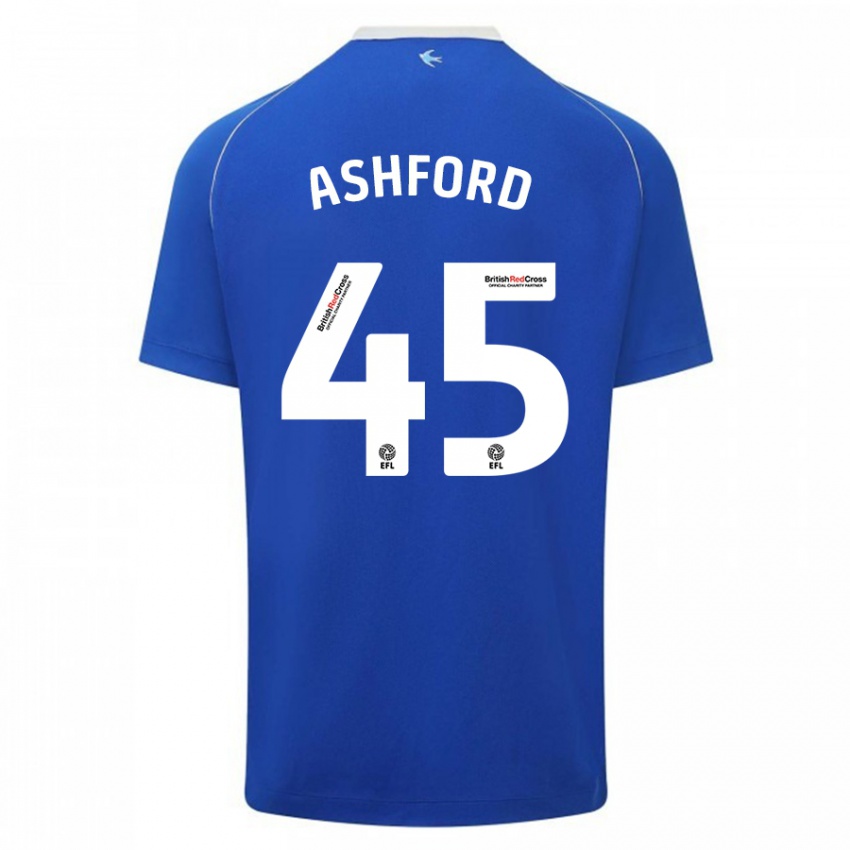 Niño Camiseta Cian Ashford #45 Azul 1ª Equipación 2023/24 La Camisa México