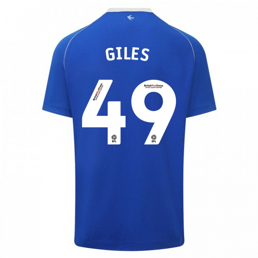 Niño Camiseta Luey Giles #49 Azul 1ª Equipación 2023/24 La Camisa México