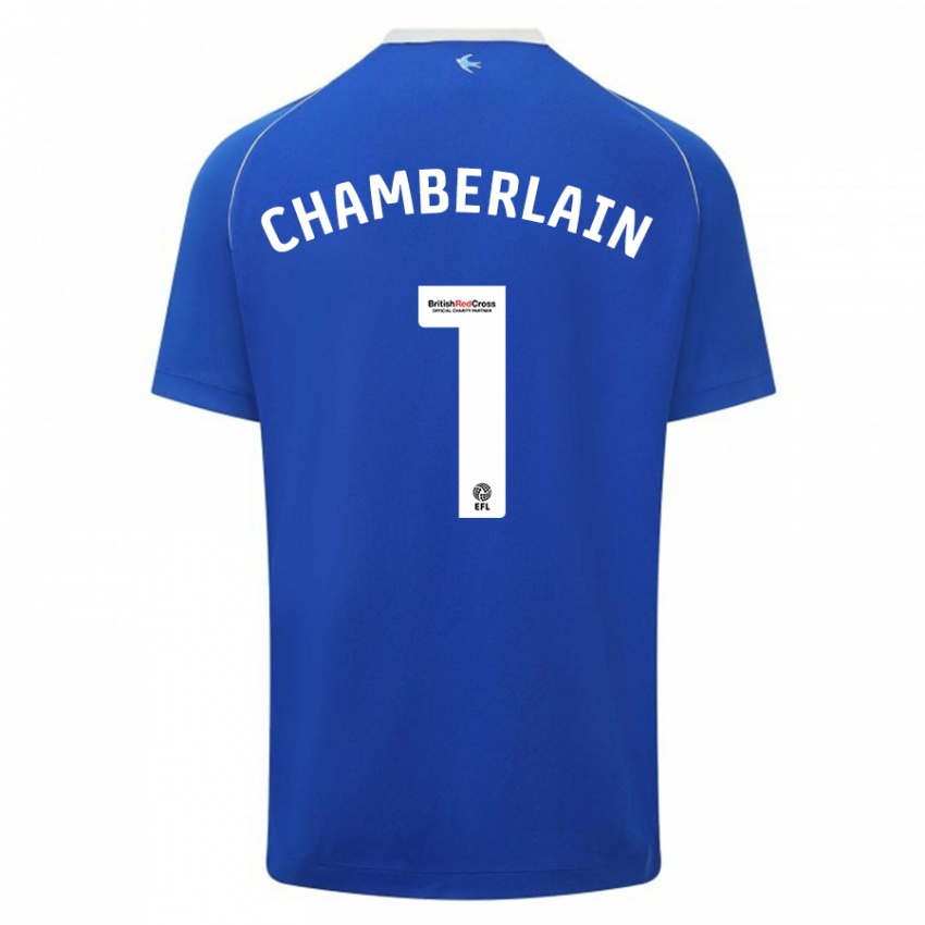 Niño Camiseta Ceryn Chamberlain #1 Azul 1ª Equipación 2023/24 La Camisa México