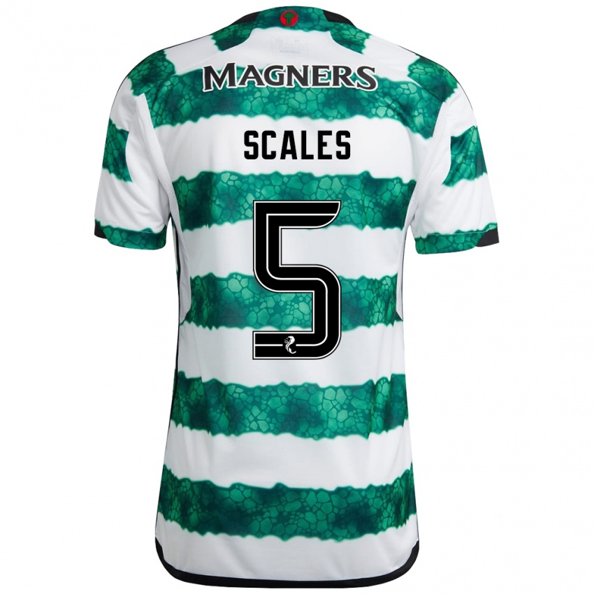 Niño Camiseta Liam Scales #5 Verde 1ª Equipación 2023/24 La Camisa México