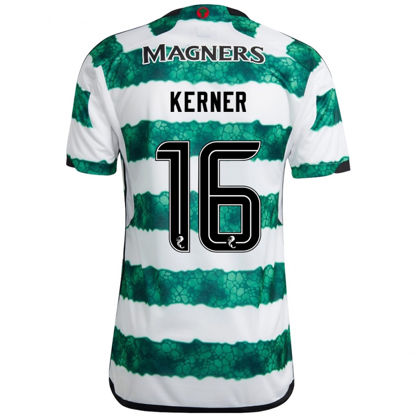 Niño Camiseta Hana Kerner #16 Verde 1ª Equipación 2023/24 La Camisa México