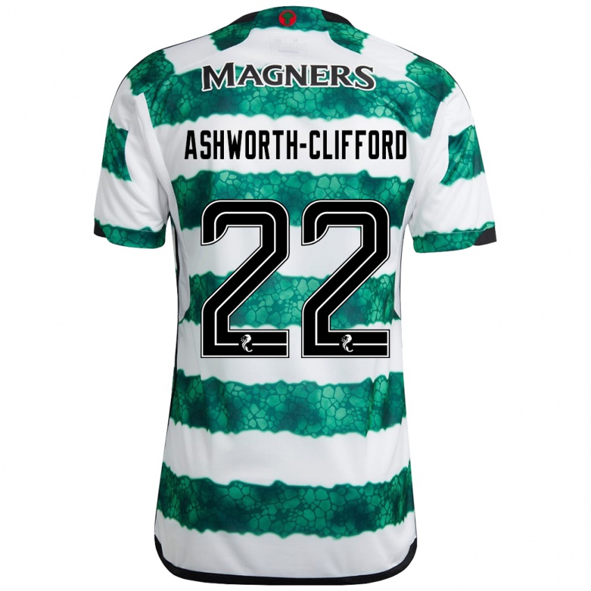 Niño Camiseta Lucy Ashworth-Clifford #22 Verde 1ª Equipación 2023/24 La Camisa México