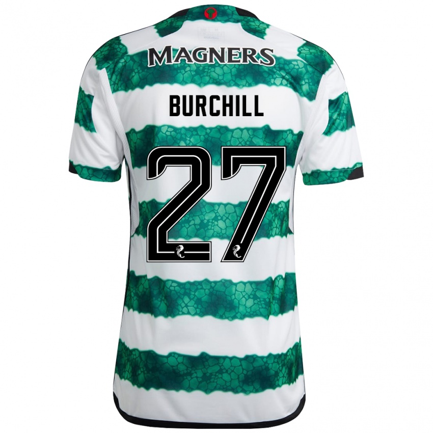 Niño Camiseta Tiree Burchill #27 Verde 1ª Equipación 2023/24 La Camisa México