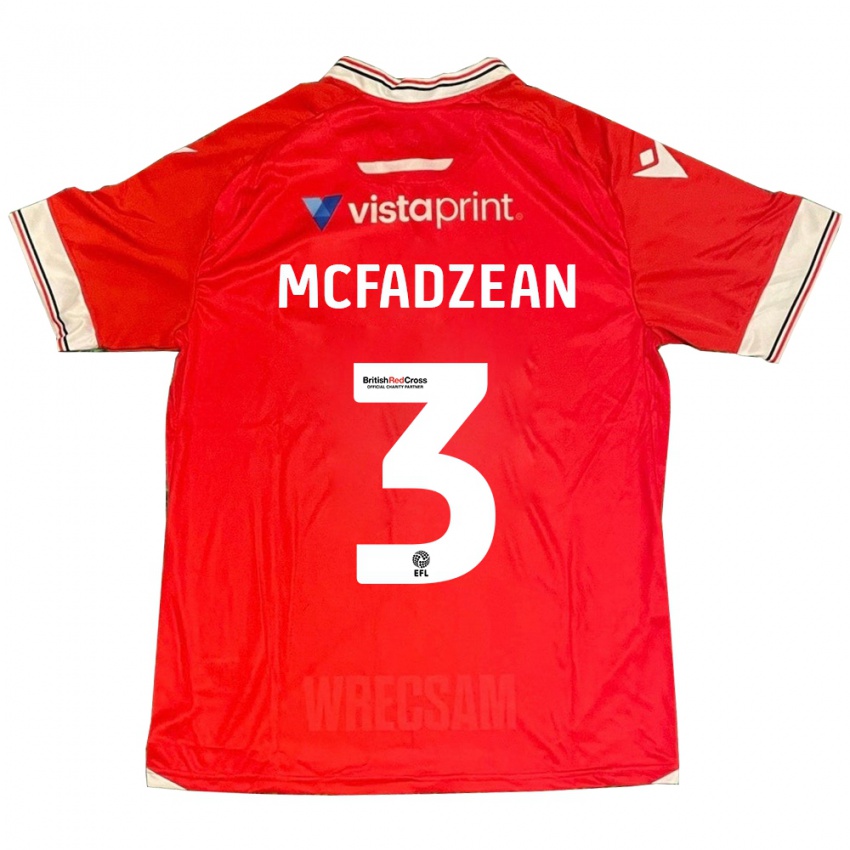 Niño Camiseta Callum Mcfadzean #3 Rojo 1ª Equipación 2023/24 La Camisa México