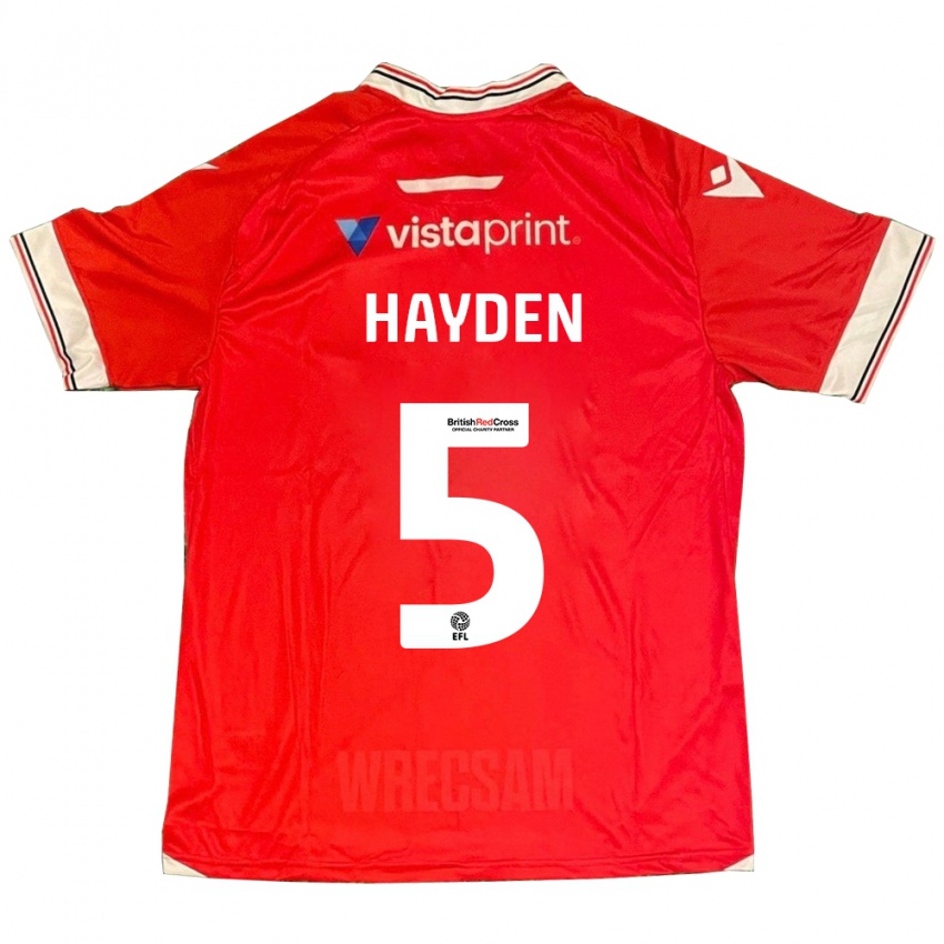 Niño Camiseta Aaron Hayden #5 Rojo 1ª Equipación 2023/24 La Camisa México