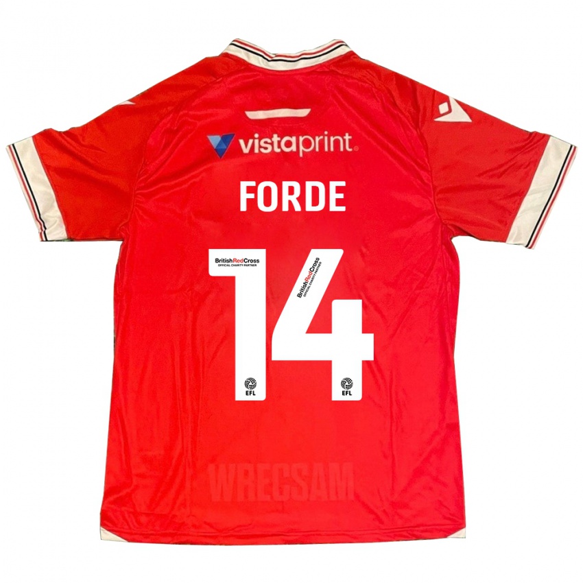 Niño Camiseta Anthony Forde #14 Rojo 1ª Equipación 2023/24 La Camisa México