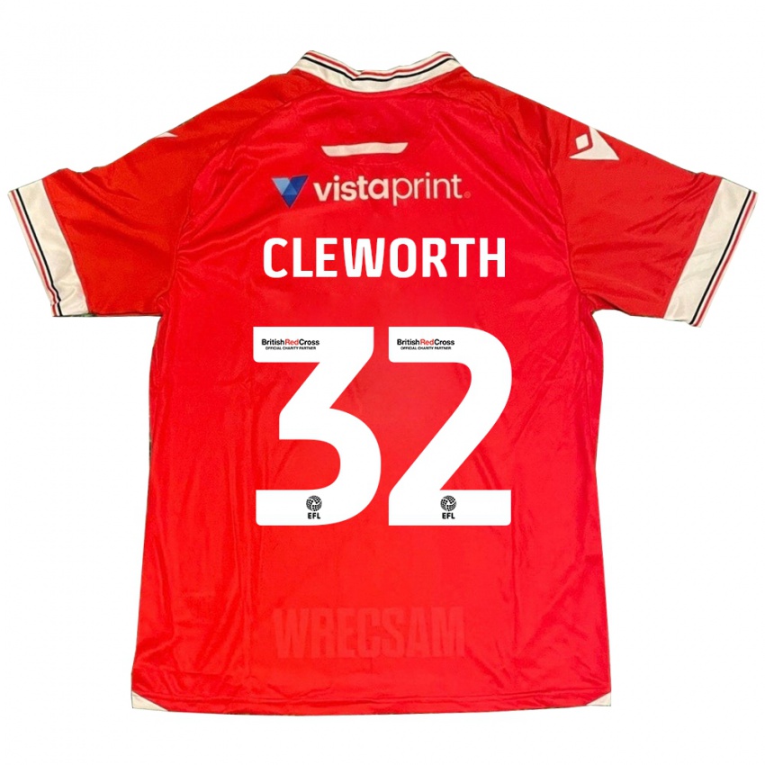 Niño Camiseta Max Cleworth #32 Rojo 1ª Equipación 2023/24 La Camisa México