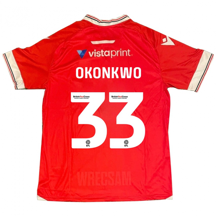 Niño Camiseta Arthur Okonkwo #33 Rojo 1ª Equipación 2023/24 La Camisa México