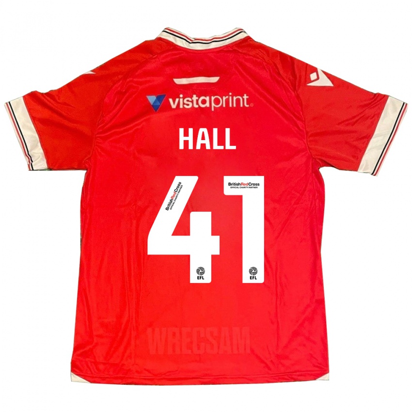 Niño Camiseta Liam Hall #41 Rojo 1ª Equipación 2023/24 La Camisa México