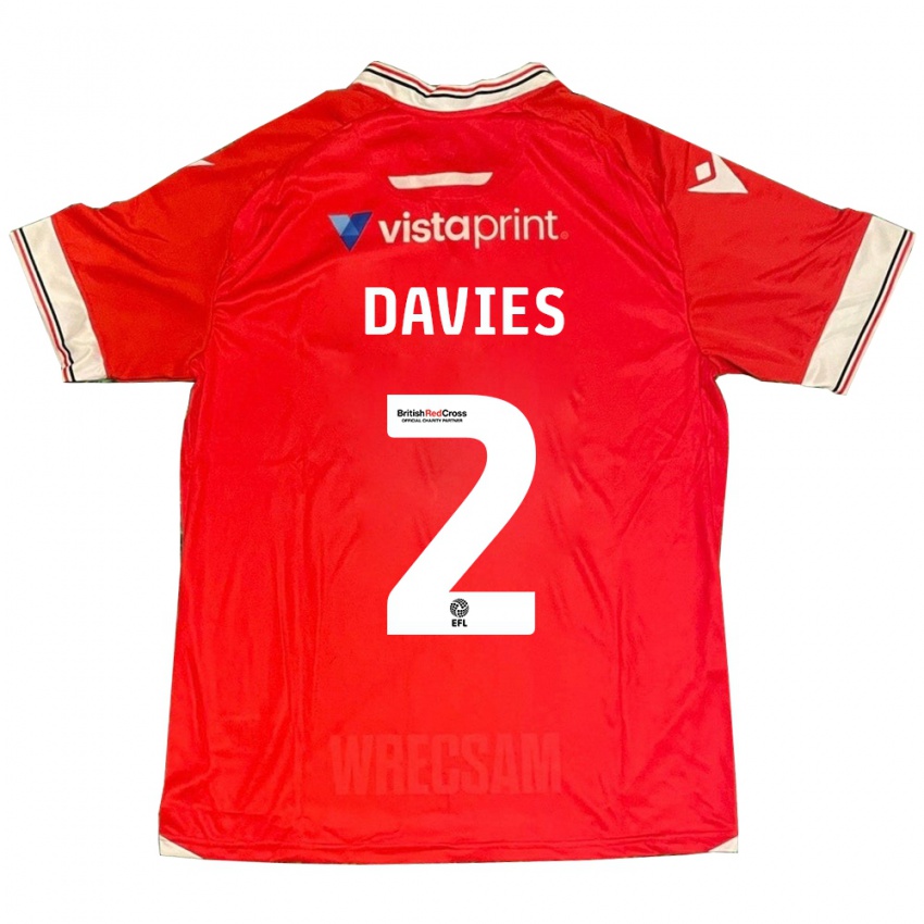 Niño Camiseta Phoebe Davies #2 Rojo 1ª Equipación 2023/24 La Camisa México