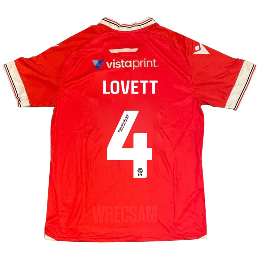 Niño Camiseta Erin Lovett #4 Rojo 1ª Equipación 2023/24 La Camisa México