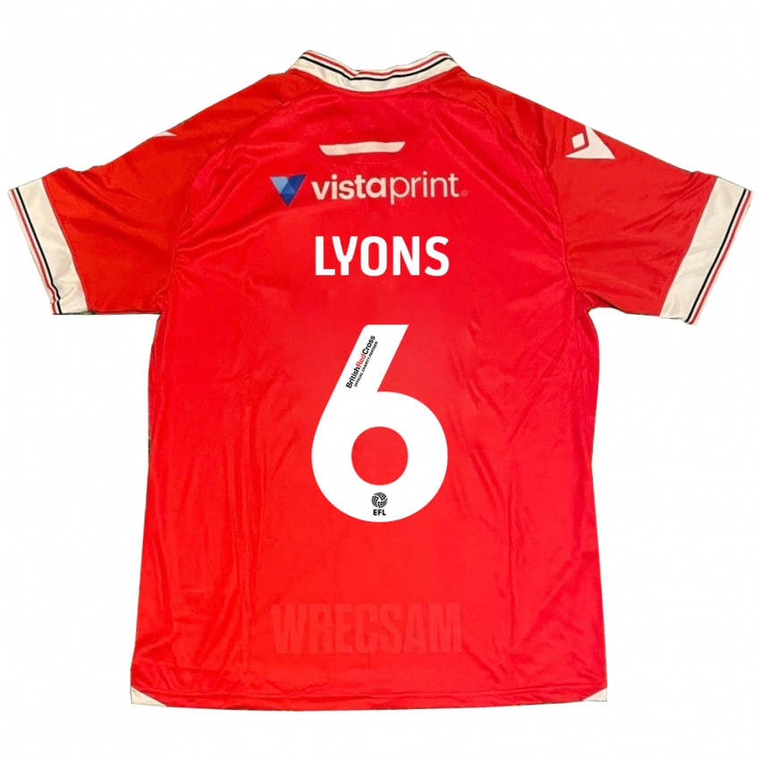 Niño Camiseta Lauryn Lyons #6 Rojo 1ª Equipación 2023/24 La Camisa México