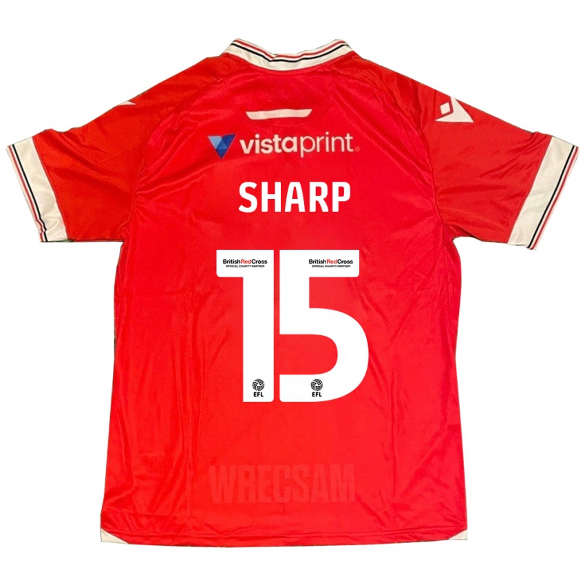 Niño Camiseta Katie Sharp #15 Rojo 1ª Equipación 2023/24 La Camisa México