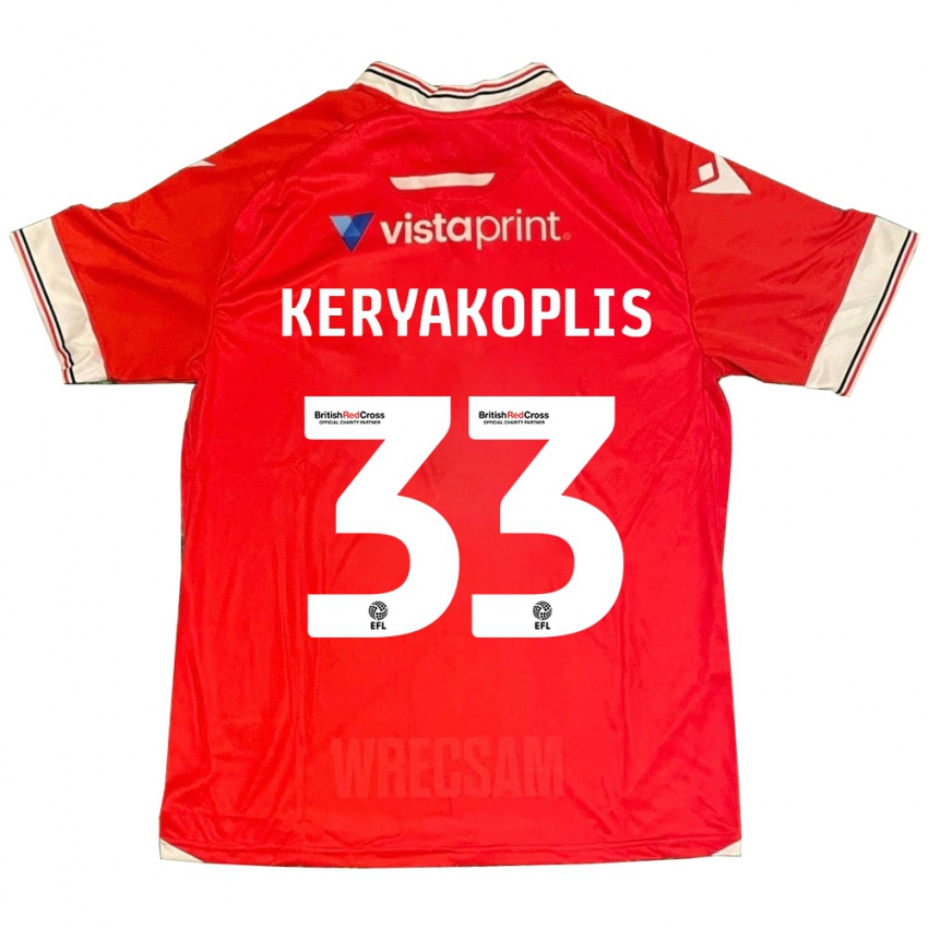 Niño Camiseta Hannah Keryakoplis #33 Rojo 1ª Equipación 2023/24 La Camisa México