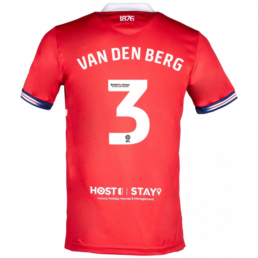 Niño Camiseta Rav Van Den Berg #3 Rojo 1ª Equipación 2023/24 La Camisa México