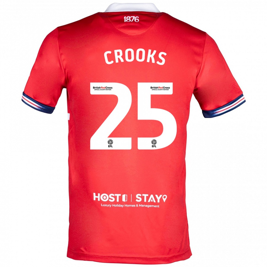 Niño Camiseta Matt Crooks #25 Rojo 1ª Equipación 2023/24 La Camisa México