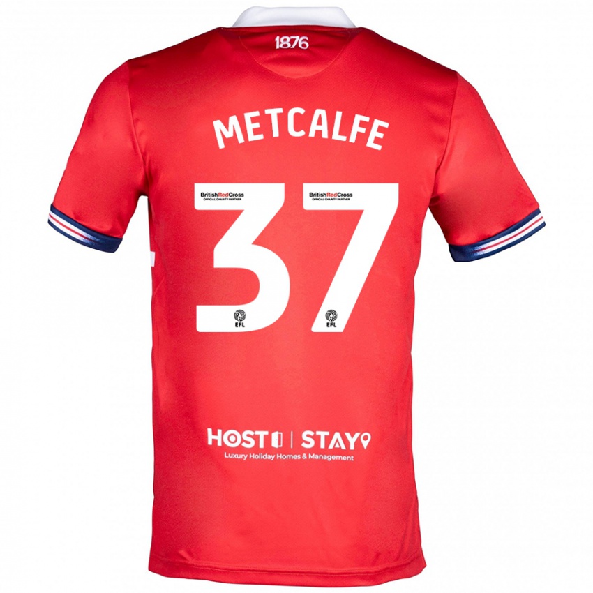 Niño Camiseta Max Metcalfe #37 Rojo 1ª Equipación 2023/24 La Camisa México