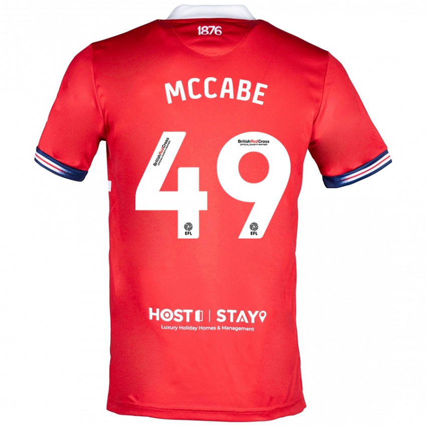 Niño Camiseta Law Mccabe #49 Rojo 1ª Equipación 2023/24 La Camisa México