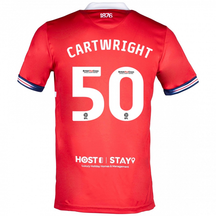 Niño Camiseta Fin Cartwright #50 Rojo 1ª Equipación 2023/24 La Camisa México