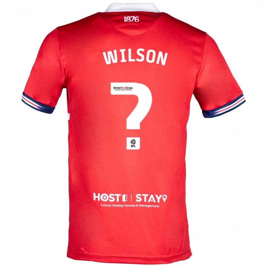 Niño Camiseta James Wilson #0 Rojo 1ª Equipación 2023/24 La Camisa México