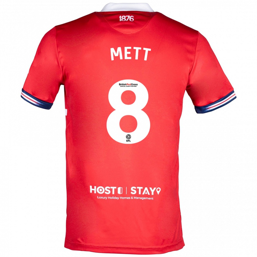 Niño Camiseta Jessica Mett #8 Rojo 1ª Equipación 2023/24 La Camisa México